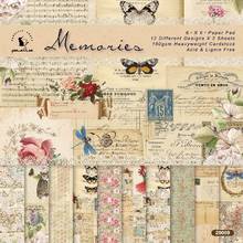 Memories Scrapbooking paper pack of 24 sheets handmade craft paper craft Background pad 504 2024 - buy cheap