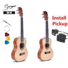 Ukelele 24 26 pulgadas Mini Electri concierto Tenor guitarras acústicas 4 cuerdas Ukelele viaje Guitarra instalar Pickup música Guitarra 2024 - compra barato