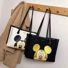 Disney Mickey mouse canves messenger shoulder bag fashion handbag lady Tote shopping bag 2024 - buy cheap