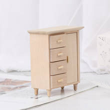 Casa de bonecas em miniatura de madeira 1:12, casa de armário, móveis artesanais, modelo de decoração em miniatura, mini armário 2024 - compre barato