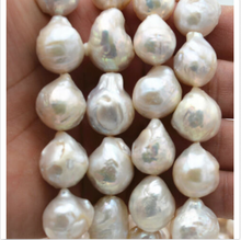 New Real 15x19mm Natural South Baroque White Akoya Pearl loose beads 15 '' 2024 - buy cheap