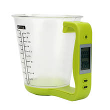 Tazas de medición de temperatura para cocina, báscula de plástico con pantalla LCD, taza medidora electrónica, vaso Digital 2024 - compra barato