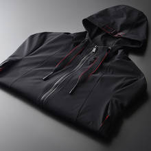 Мужская приталенная куртка с капюшоном, красная черная куртка большого размера 4xl, одежда для осени 2024 - купить недорого