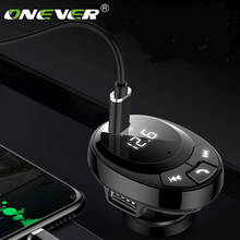 Onever Car FM Transmitter Bluetooth 5.0 Car Mp3 Player Fast Charging 3.1ABattery Voltage Adapter Car Wireless Bluetooth Kit 2024 - buy cheap
