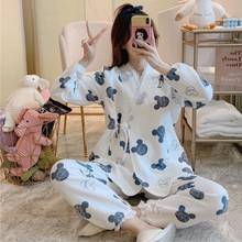 2 PCs/Set Printed Maternity Nursing Sleepwear Breastfeeding Nightwear for Pregnant Women Pregnancy Breast Feeding Pajamas Suits 2024 - buy cheap