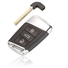 Kutery capa de chave de carro de substituição, de 3 botões para vw passat b8 novo magotan b5 skoda a7 variante 2024 - compre barato