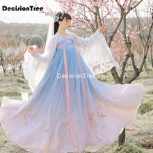 Traje hanfu chinês feminino, fantasia clássica moderna de dança científica, roupa antiga chinesa para cosplay, palco, 2021 2024 - compre barato