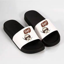 Cute dog Cartoon slippers Beach Slippers Open Toe Indoor Home Woman Slides Bathroom Slippers Casual Slippers Women's Slippers 2024 - buy cheap