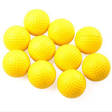 Bolas de golfe de plástico, esportes ao ar livre, amarelo, elástico macio, bolas de golfe, auxílio para treinamento de alta qualidade, com 10 peças 2024 - compre barato