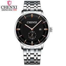 CHENXI-Reloj de pulsera de acero inoxidable para hombre, cronógrafo de cuarzo, resistente al agua, con fecha, de negocios, Masculino 2024 - compra barato