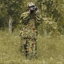 Traje de camuflaje 3D para caza en el bosque, uniforme táctico oculto, para francotirador 2024 - compra barato