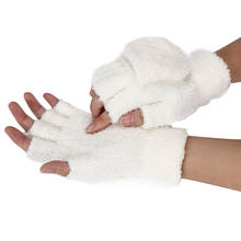 New Fashion Winter Warm Girls Women Solid Hand Wrist Warmer Fingerless Gloves Mitten One size Glove for Christmas Day 2024 - buy cheap