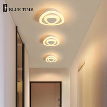 Blue Time-Lámpara LED de techo moderna para sala de estar, pasillo, dormitorio, cocina, vestíbulo, luces de acrílico y Metal, 12W, nueva 2024 - compra barato