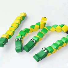 1Pcs Green Wooden Twisted Crocodile Baby Toy Cute Cartoon Crocodile Shape Intelligence Education Toys Gift for Baby Children 2024 - buy cheap