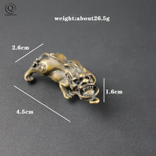 Handmade Solid Copper Chinese Mythological Animals Brave Troops Small Ornaments Brass Pi Xiu Desk Decoration Keychain Pendant 2024 - buy cheap