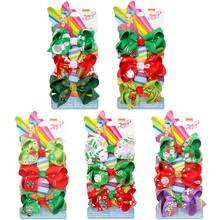 5 jogos/pacote 3 "jojo siwa arcos de cabelo para meninas natal hairgrips conjunto artesanal crianças jojo arcos festa natal hairpins headwear 2024 - compre barato