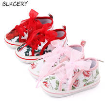 Baby Girl Shoes for 0-18 M with Flowers Newborn Baby Casual Shoes Toddler Infant Loafers Cotton Soft Sole Lace Up Princess Shoes 2024 - buy cheap