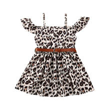 Vestidos de tutú Casual de princesa de fiesta de leopardo para niñas y bebés 2024 - compra barato