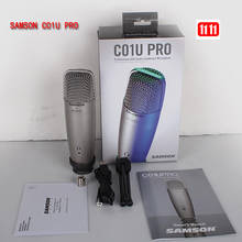 Microfone samson c01u pro, original, usb, de estúdio, condensador, para gravação de música, trabalho arbitragem, som foley, áudio para vídeos do youtube 2024 - compre barato