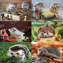 5D DIY diamond painting animal hedgehog cross stitch diamond Mosaic Mosaic embroidery home decoration without frame 2024 - buy cheap