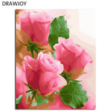 DRAWJOY Framed Oil Paint DIY Painting By Numbers Painting&Calligraphy Coloring By Numbers Of Flower Home Decoration 2024 - buy cheap