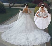Vestidos De novia musulmanes con Espalda descubierta, Vestido De baile De tul De encaje, estilo Dubai, Arabia Saudita, novia 2024 - compra barato