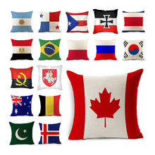 Australia Brazil Belgium Poland Denmark Germany Cushion Cover Pillow Case Polyester Home Sofa Pillow Covers Decorative Throw 2024 - buy cheap