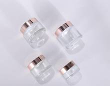 5pcs 5/10/15/20/25/30/50/60/100g Glass Jars Pots Cosmetic Makeup Inner Lid Face Cream Lip Balm Container Refillable Bottle 2024 - buy cheap