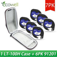 Ecowell 6Pcs 91201 labels EVA Hard Case Compatible for Dymo Letratag LT-100H LT100H Label Maker for LT 91201 91221 91331 tapes 2024 - buy cheap