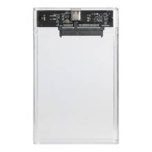 Tipo c 2.5 enclosure enclosure gabinete de disco rígido transparente móvel hdd caixa usb3.1 ssd caso hardisk portátil com cabo usb c 2024 - compre barato