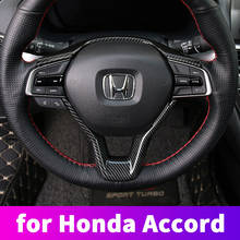 Decoração de volante para honda accord 2018 2019, adesivos de decoração com lantejoulas para o interior da honda 10th 2024 - compre barato