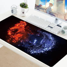 Mousepad gamer grande xl 90*40cm, mousepad de borracha xl dragon, tapete para mesa faça você mesmo para laptop para lol dota 2, almofadas protetoras de mesa 2024 - compre barato