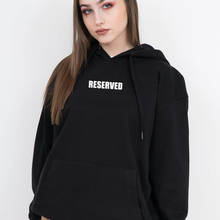 Reserved English Letter Print Korean Pullover Winter Crop Hoodies Sweatshirts Harajuku Streetwear Ariana Grande Women's Jacket 2024 - buy cheap