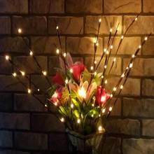 LED Willow Branch Lights 20 Bulbs Lamp Natural Tall Vase Filler Willow Twig Lighted Branch Christmas Wedding Decorative Lights 2024 - buy cheap