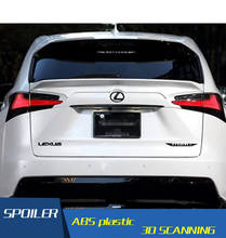 Para lexus nx200 nx300h spoiler abs material asa traseira do carro primer cor spoiler traseiro pressione a cauda para lexus nx200t spoiler 2024 - compre barato