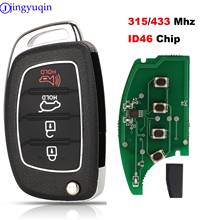 Jingyuqin-llave de coche remota 4B 315/433 MHz con CHIP ID46 para Hyundai IX35 i20, llave de Control con cuchilla 2024 - compra barato