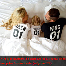 Family Matching Outfits King Queen Princess 01 Shirts Summer Father Mother Daughter T-Shirt Family Short Sleeve Tops Clothes 2024 - buy cheap