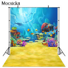 Mocsicka-Fondo de fotografía bajo el mar, telón de fondo submarino con tema de sirena, océano profundo, retrato fotográfico para estudio fotográfico 2024 - compra barato