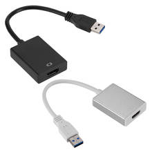 USB 3,0 до 1080p, совместимому с HDMI конвертер Мужской к гнезду внешний Графика видео карта адаптер конвертер Поддержка Windows XP/Vista/ 2024 - купить недорого