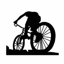 Car Stickers Shiny Bike Rider Shadow PVC Waterproof and Sun Block Decals Large Decorative Black/silver 15.3cm * 12.7cm 2024 - buy cheap