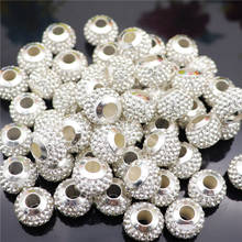 20Pcs Women Large Hole Crystal Glass Rhinestone Spacer Bead Charms Fit Pandora Bracelet DIY Necklace Earrings for Jewelry Making 2024 - buy cheap