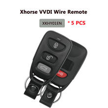 Xhorse XKHY01EN VVDI Wire general remote key 4 Buttons For VVDI2 Key Programmer for VVDI Key Tool Fit Several Cars 2024 - buy cheap