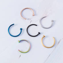 1-6pcs U Shaped Nose Ring Septum Fake Piercing Stainless Steel Lip Open Clip Hoop Stud Helix Horseshoe Punk Unisex Body Jewelry 2024 - buy cheap