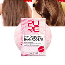 PURC-champú de pomelo rosa, jabón de limpieza suave y promueve la salud, extracto de aceite de coco orgánico, barra de champú para el cabello 2024 - compra barato