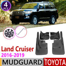 Car Mudflap for Toyota Land Cruiser LC200 FJ200 2016~2019 Fender Mud Guard Flap Splash Flaps Mudguards Accessories 2017 2018 2024 - buy cheap