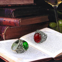 Sunspicems. Винтажное богемное кольцо в стиле ретро для женщин, античное серебряное кольцо с большими натуральными камнями, ювелирные изделия, м... 2024 - купить недорого