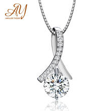 Aneis Bagues 925 Solid Sterling Silver Created Moissanite Gemstone Wedding Engagement Pendent Necklace Fine Jewelry Wholesale 2024 - buy cheap