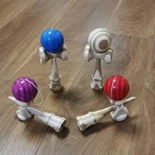 18CM Kendama Wooden Toys PU Paint Stripe Bamboo Pattern Skillful Juggling Ball Outdoors Juggle Game Ball Toys 2024 - buy cheap
