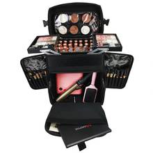 Professional trolley makeup luggage oxford manicure tattoo beauty salon suitcase cosmetic and makeup artist multi-layer toolbox 2024 - buy cheap