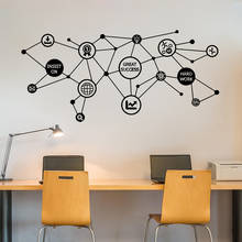 Papel de parede em vinil para escritório, adesivo com citação para escritório, sala de trabalho, decoração e escritório 2024 - compre barato